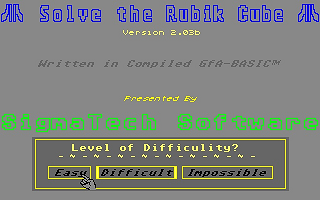 Solve the Rubik Cube atari screenshot